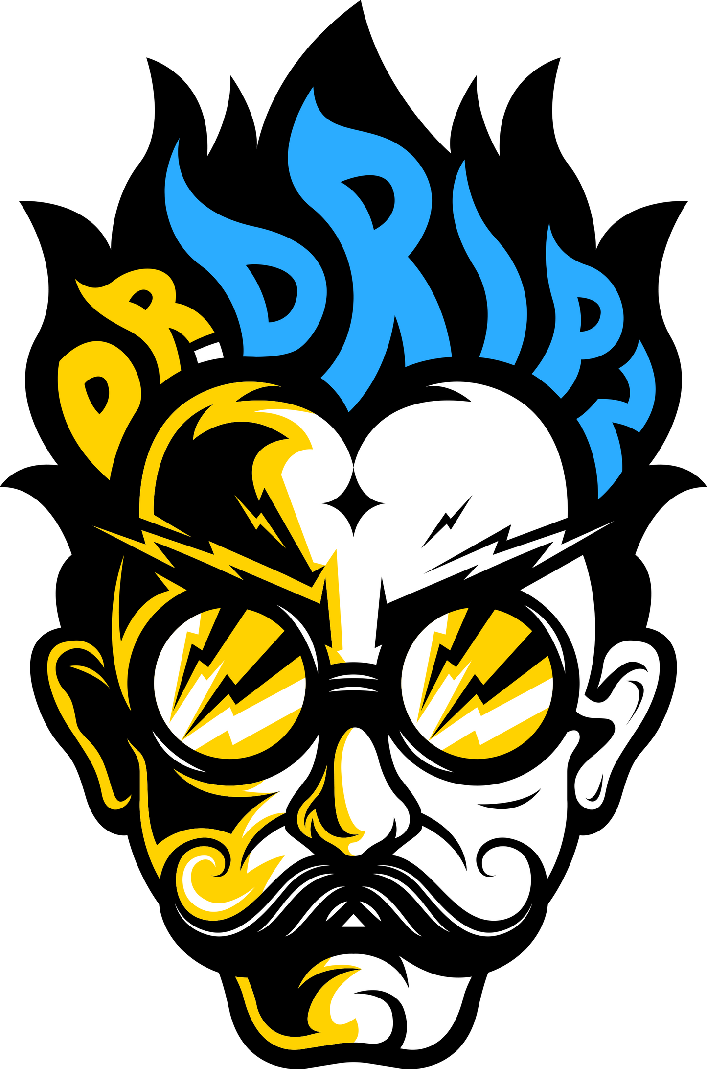 'he's mad' sticker